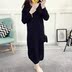 Áo len thu đông 2018 gợi cảm quây cổ chữ V thon gọn thon rắn màu dài đáy áo sơ mi nữ dài tay áo thun áo len đôi Áo len cổ chữ V