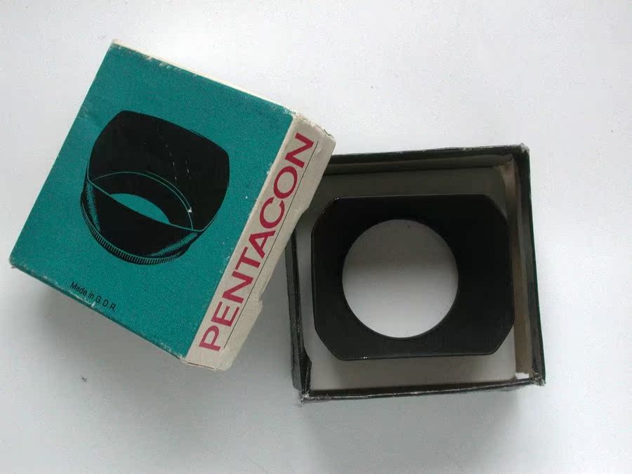 German pantacom pentacon 49mm metal material square shade with original fit packaging box 
