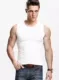 Áo vest nam cổ chữ V rộng cổ Hàn Quốc cotton nam không tay vest gà cổ áo cotton thể thao đáy mùa hè