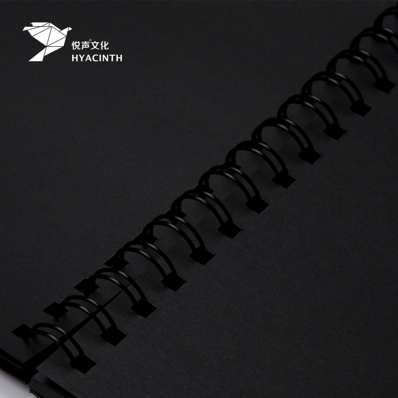 Yue Korea Creative Black Card Coil Coil Black Card Notebook Doodle DIY Hand-drawn Black Notebook