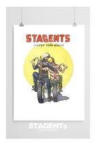 Stagents original design Retro hand painted advertising watercolor copy limited sale perimeter poster