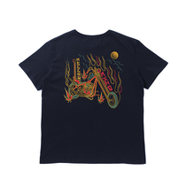 Stagents ORIGINAL cotton ORIGINAL vintage locomotive print short sleeve T-shirt USA low brow