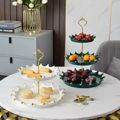Light luxury fruit plate exquisite multi-layer candy plate home afternoon tea snacks snack dessert dessert cake tray