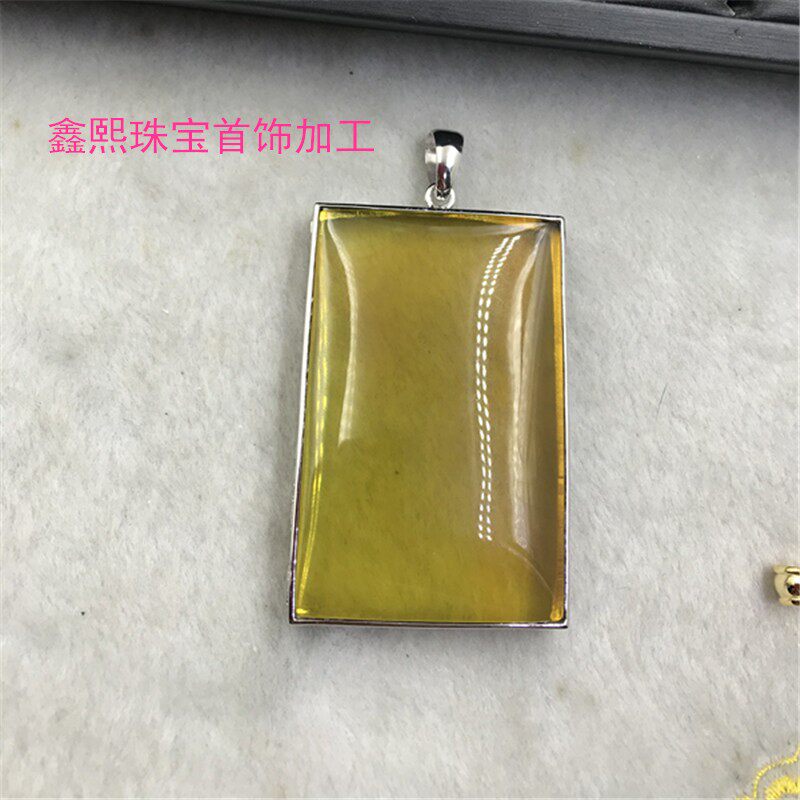 Personal custom plate inlaid back - grain pendant processing 925 pure silver 18 k gold ring ear needle all kinds of jewelry