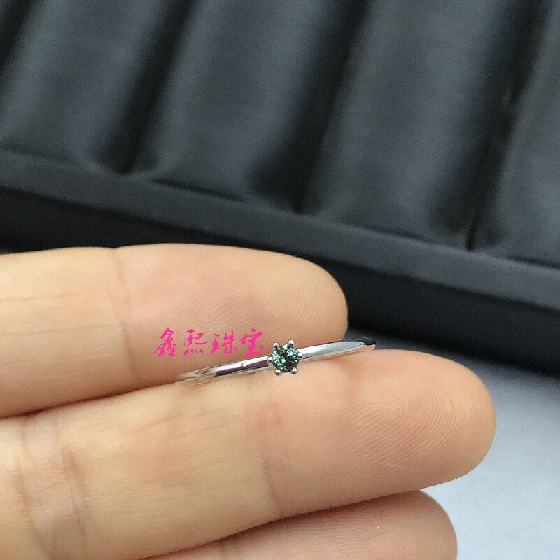 Xinxi custom-made 9k14k18k gold six-claw ring with white and yellow rose gold can be inlaid with pictures to process jewelry