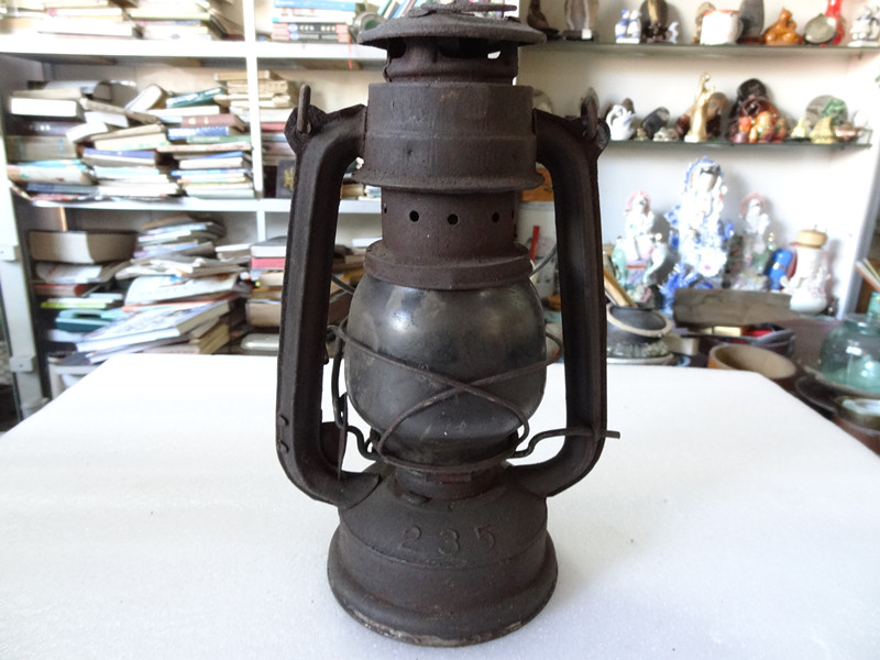Antique collection of the old coal oil lamps 50s 