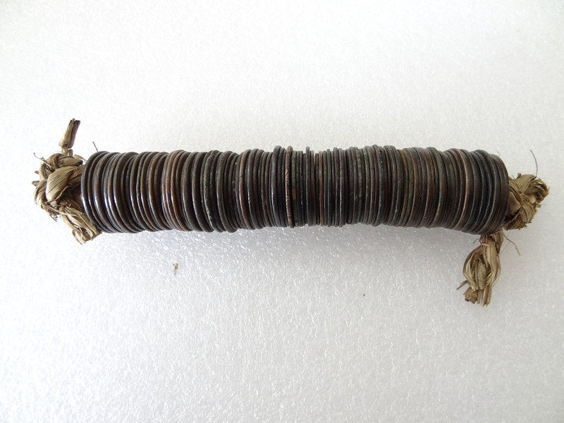 Antique Collection Qing Dynasty Kuanyong Tongbao Big Money Copper Coin A String of 100 Ancient Coins