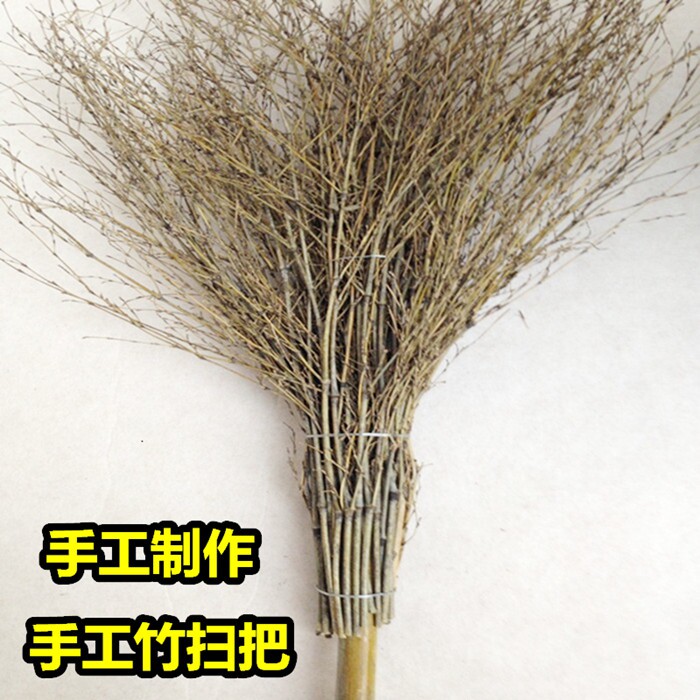 A sanitation broom, a broom, a broom to sweep the road, a bamboo broom, a bamboo broom, a small broom, a big broom, and a bamboo broom