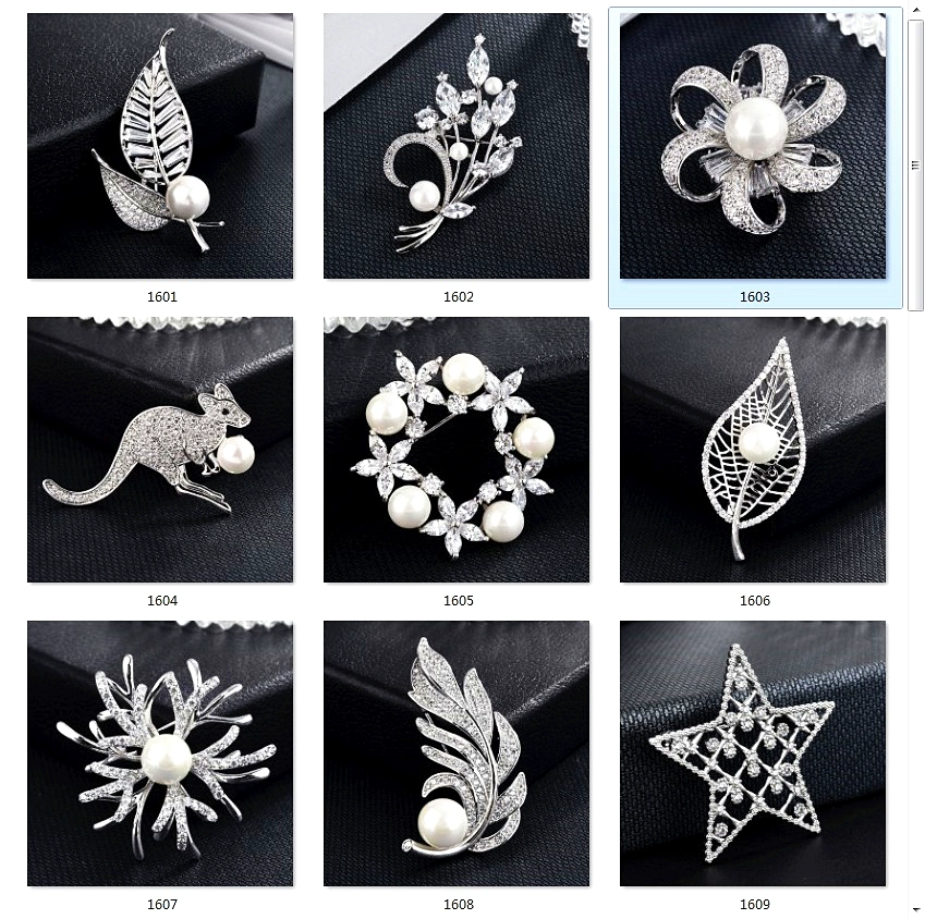 Zircon Brooch Nữ Gạc Gạc Nàng Tiên Cá Begonia Hoa Corsage Cây thông Noel Phụ kiện áo khoác Kangaroo 3A Nước kim cương Trâm - Trâm cài