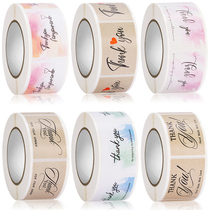 Roll rectangular Thank you thank you for sticker DIY handmade decorative adhesive label seal