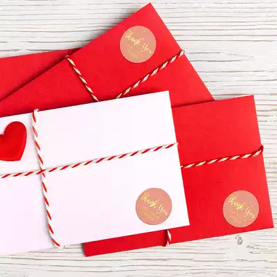 Cross-border pink hot stamping Thank you sticker sealing sticker self-adhesive roll label envelope gift wedding decoration