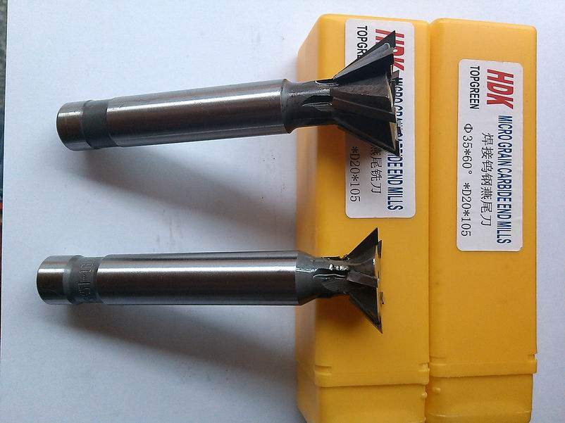 Taiwan HDK Tungsten Steel Tanktail slot milling cutter welded tungsten steel oattail alloy switch 45 degrees and 60 degrees spot