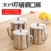 Cốc nước inox 304 có nắp đậy tay trẻ em cốc gia đình dành cho người lớn cốc miệng lớn có tay cầm tách trà