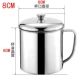 Cốc nước inox 304 có nắp đậy tay trẻ em cốc gia đình dành cho người lớn cốc miệng lớn có tay cầm tách trà