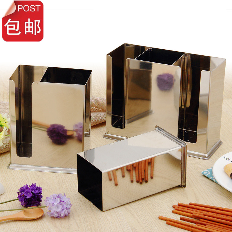 Stainless Steel Chopstick Cylinder Square Kitchen Taste Disc Drain Cage Sand County Dining Room With Cutlery Chopsticks Spoon Containing Box Rack