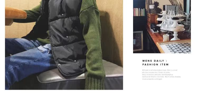 Hồng Kông phong cách mùa thu và mùa đông trùm đầu xuống áo vest cotton nam ấm áp xu hướng cotton lỏng màu áo khoác sang trọng áo ấm nam mùa đông