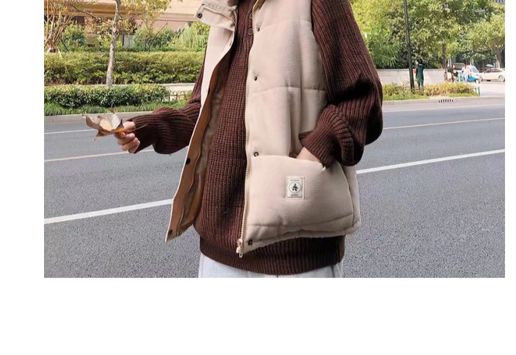 Áo khoác nhung nam sinh viên vest dày phiên bản Hàn Quốc của xu hướng cotton mùa thu đông bộ vest nam cho người trung tuổi