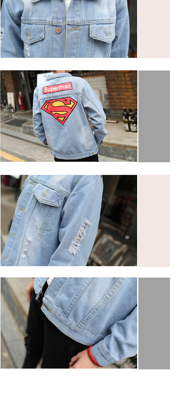 Mùa xuân và Mùa Thu Nam Áo Khoác Mỏng Áo Khoác Hàn Quốc Slim Sinh Viên Bình Thường Denim Jacket Trendy Joker