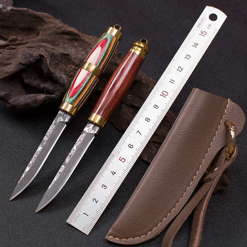 Дамаск стальной стальной стальной стальной фруктовый нож ручка магнатана ручка с ножом