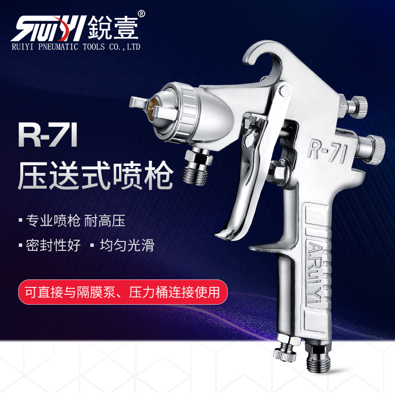 High pressure sharp one-pressure delivery type R-71S 71G pneumatic spray gun oil spray gun high-pressure furniture spray gun tool spray pot