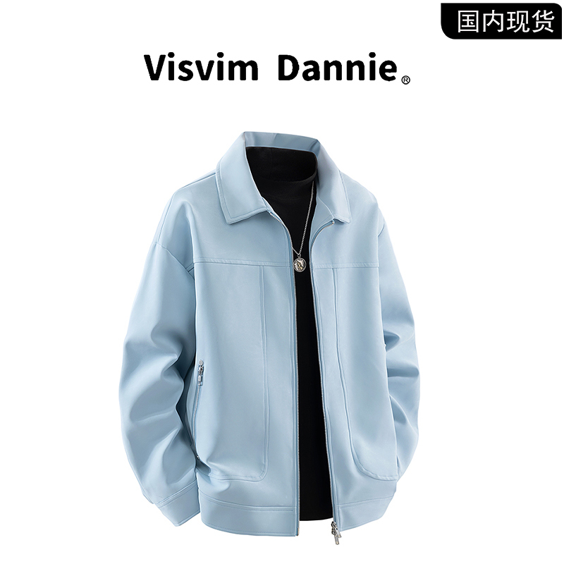 [Brand Clearance] Visvim Dannie New Spring and Autumn Lapel Jacket Couple Leather Jacket for Men