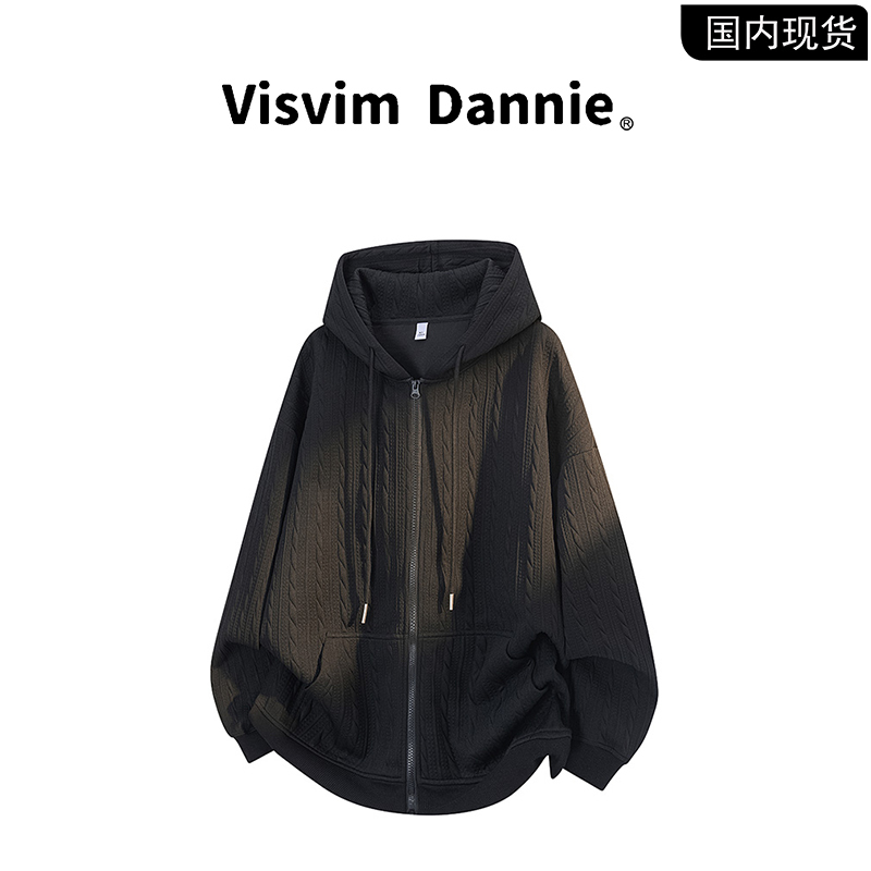[Brand Clearance] Visvim Dannie New Spring and Autumn Large Size Couple's Hooded Zip-Up Sweatshirt for Men
