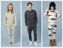 Ran fish shop aw18 adult childrens sweater Leisure set parent-child sports suit summer new a