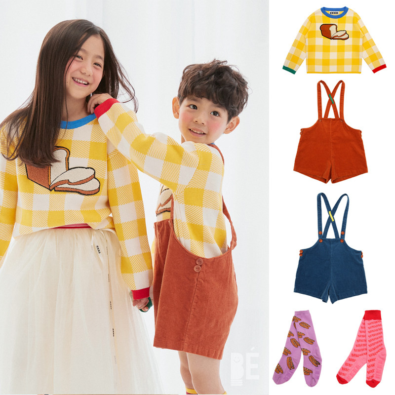 40 natural fish bunk bebebebe children pure colour lamp core suede baby pocket pants knitted sweatshirt jacket Summer new