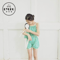 American brand childrens jumpsuit slightly small suspenders summer new a