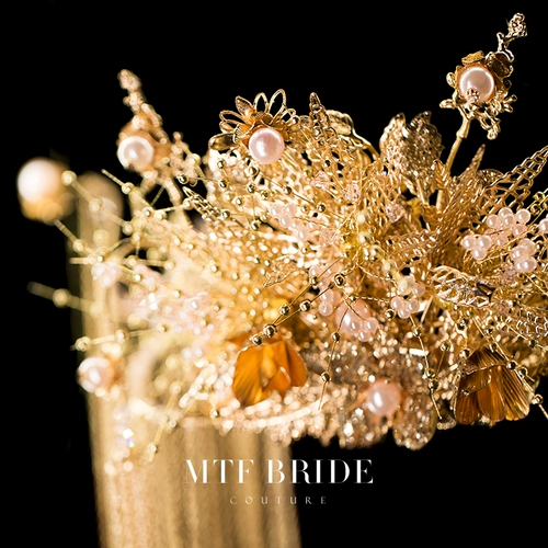 满庭芳 Китайская шпилька, серьги, комплект для невесты, аксессуар для волос, коллекция 2021, китайский стиль