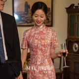 满庭芳 Ципао, вечернее платье, легкое свадебное платье, коллекция 2023