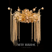 满庭芳 Китайская шпилька, серьги, комплект для невесты, аксессуар для волос, коллекция 2021, китайский стиль