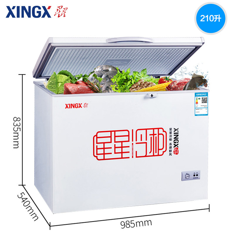 XINGXXING BD BC-210E small refrigerator Household small full freezer Commercial large capacity horizontal freezer