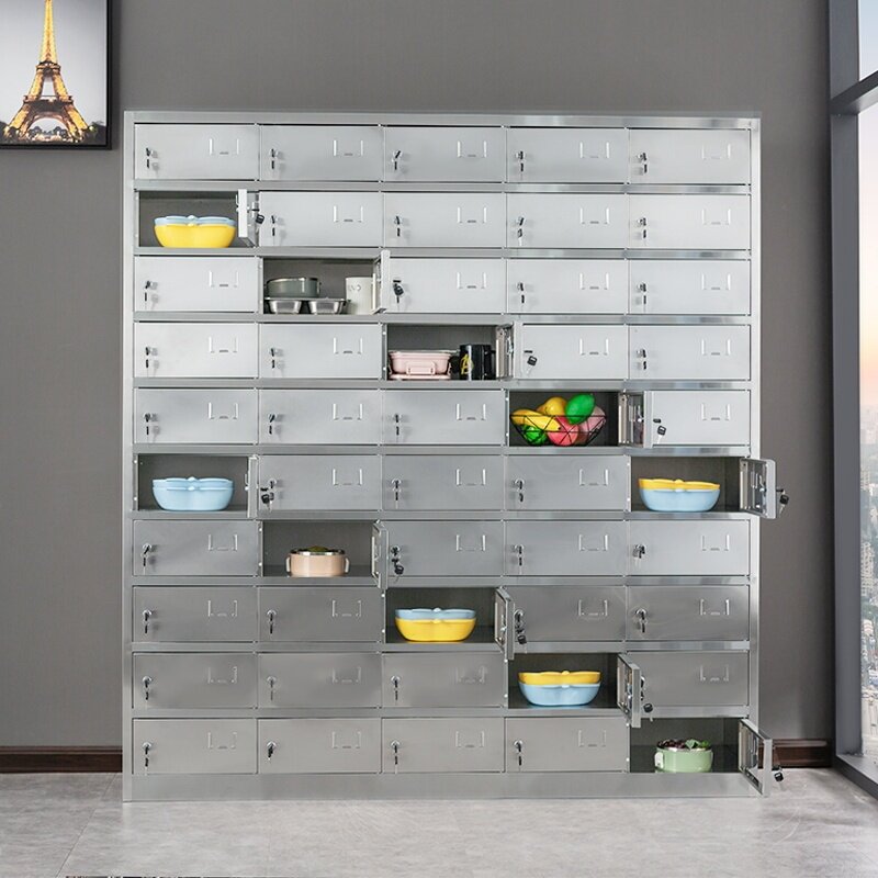 Mobile Phone Cabinet Plaid Cabinet Wardrobe Institution Lunch Box Beauty Salon with lock Dining Hall Lounge Dining Room Dining Room Dining Room Dining Room