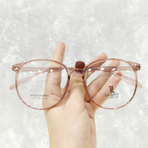 South Korea Super Light big face glasses frame womens retro big round frame glasses frame thin plain face tr90 casual super large frame