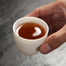 Tea Cup kung fu tea tea tea tea cup goat jade ceramic master Cup simple Chinese Dehui white porcelain full 10 yuan