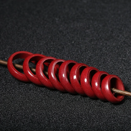 Натуральная природная руда, кольцо, защитный амулет, браслет с одной бусиной, пряжка, аксессуар подходит для мужчин и женщин, цвета киновари