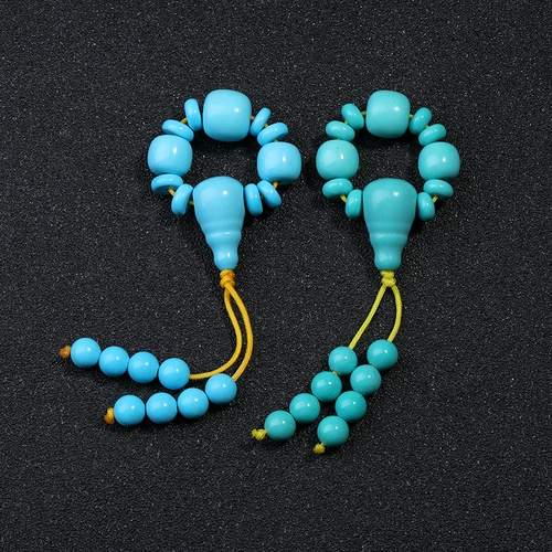 Бирюзовые бусины, комплект, четки из круглых бусин, четки бодхи, аксессуар, тройник