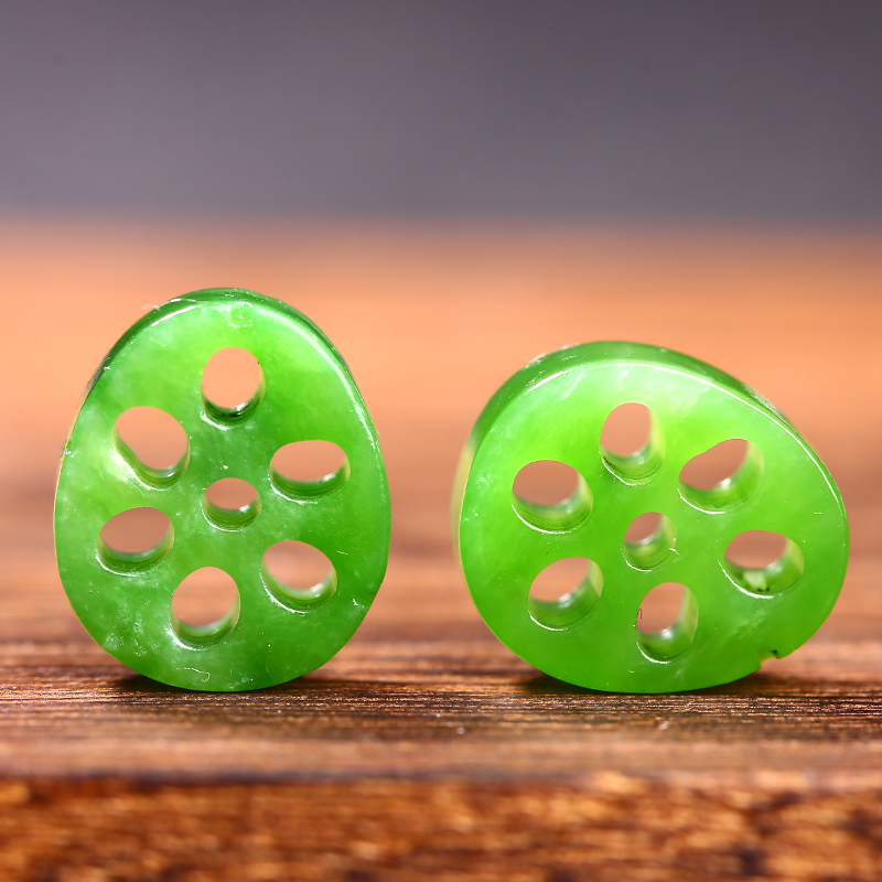 Russian jade Hetian jade jasper lotus root pendant jasper small accessories diy DIY bracelet necklace universal buckle