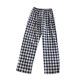 Pyjama pants ຂອງແມ່ຍິງ trousers ຝ້າຍບໍລິສຸດພາກຮຽນ spring ແລະດູໃບໄມ້ລົ່ນສາມາດ worn ນອກຄູ່ຜົວເມຍພາກຮຽນ spring ແລະ summer ຜູ້ຊາຍ pants ບ້ານ plaid ວ່າງຂະຫນາດໃຫຍ່ 200 ປອນ