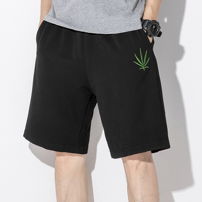 Cotton men's pajama shorts summer cotton loose size home pants five-point pants thin casual home pants