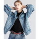 Denim jacket women's 2024 spring new ins trendy loose Korean version European casual short versatile jacket top