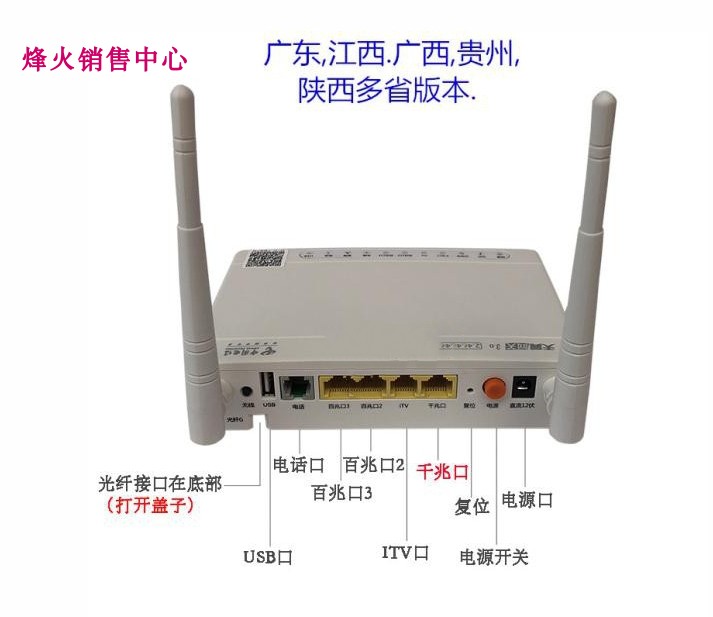 Guangdong Guangxi Jiangxi Guizhou Shaanxi Telecom Youhua PT926G Tianyi 3.0 Gigabit four-port GBON fiber cat