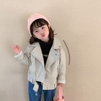 Girls coat fall winter 2020 new foreign style leisure net red children's jacket Korean version of female baby plus velvet leather