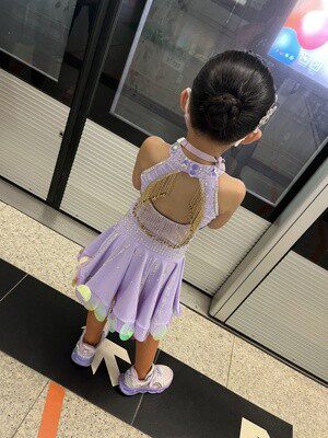 Young Latin Dance Drilling Drilling Show Su Soda Pants Lumba Professional High-end Children Performance Costume