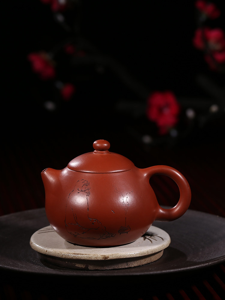 Famous pot Qiuyue Yixing Purple Sand Wendan Pot Original mine Dahongpao teapot Famous Xu Xiaoya pure handmade purple Sand teapot