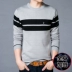 Playboy mùa đông thanh niên nam áo thun dài tay cộng với áo len nhung dày nam phiên bản Hàn Quốc của áo len cổ tròn áo thun nam Áo phông dài