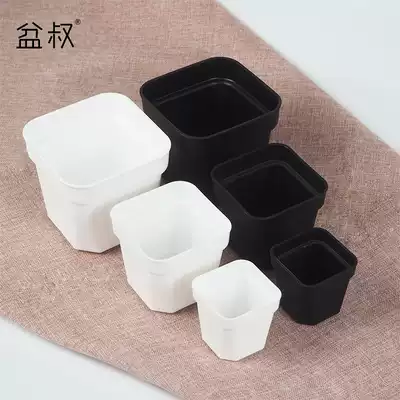 Uncle Bonsai's shop black square bonsai thick square bonsai Tianban raw stone flower cactus bonsai new material PP outdoor use for more than five years