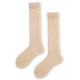 纯棉袜小腿袜肉色女袜子护脚踝秋冬常规厚款纯色中高筒及膝长筒袜
