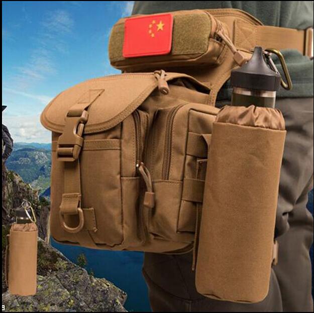 Leg bag Multi-functional tactical leg bag Men's and women's canvas waist leg bag hanging bag Outdoor military fan bag waist bag tactical bag